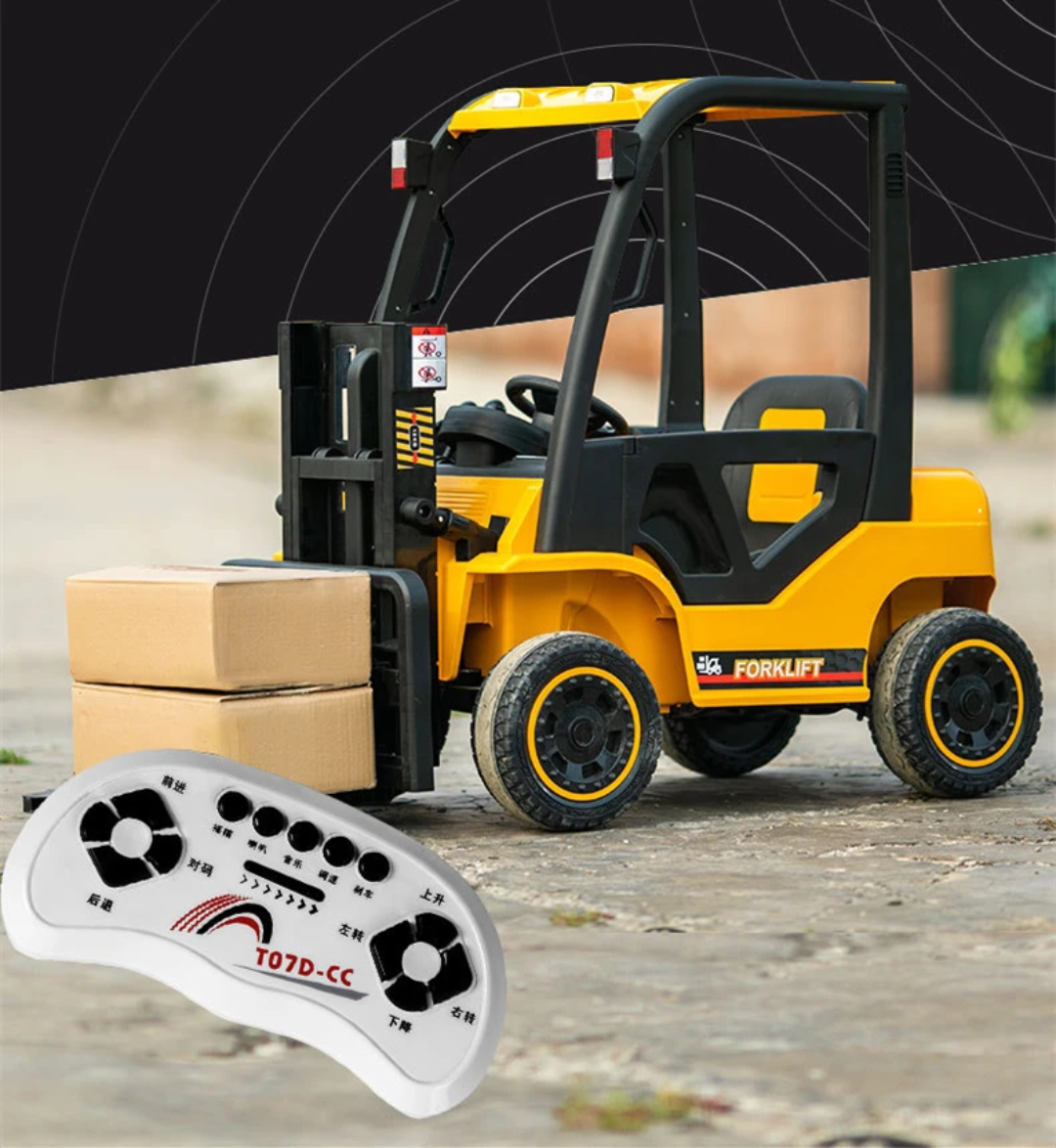 Kids Electric Forklift Ride On With Lifting Pallet & Remote 12v - (Ages 3-7) - Image 6