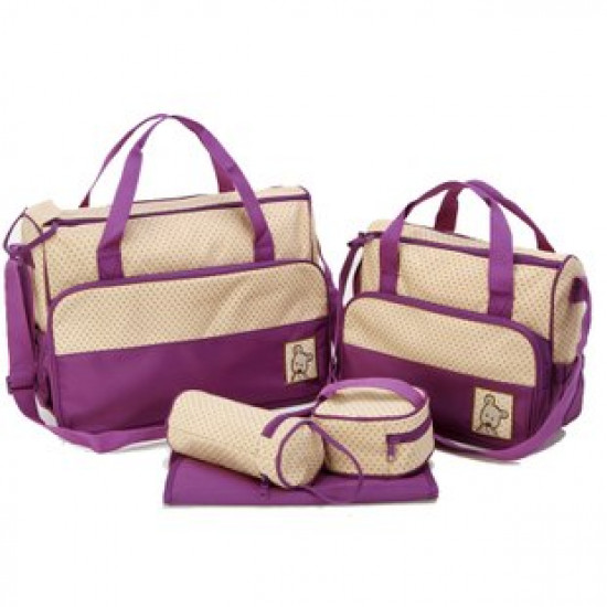 Diaper bag 5pc purple