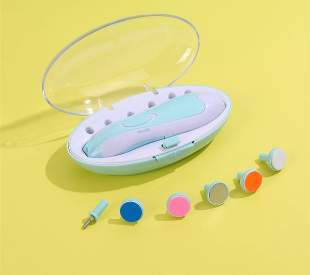 Coupe-ongles électrique Pour Bébé - Lime Silencieuse Avec Lumière LED Et 6 Têtes - Idéal Pour Nourrissons Et Enfants