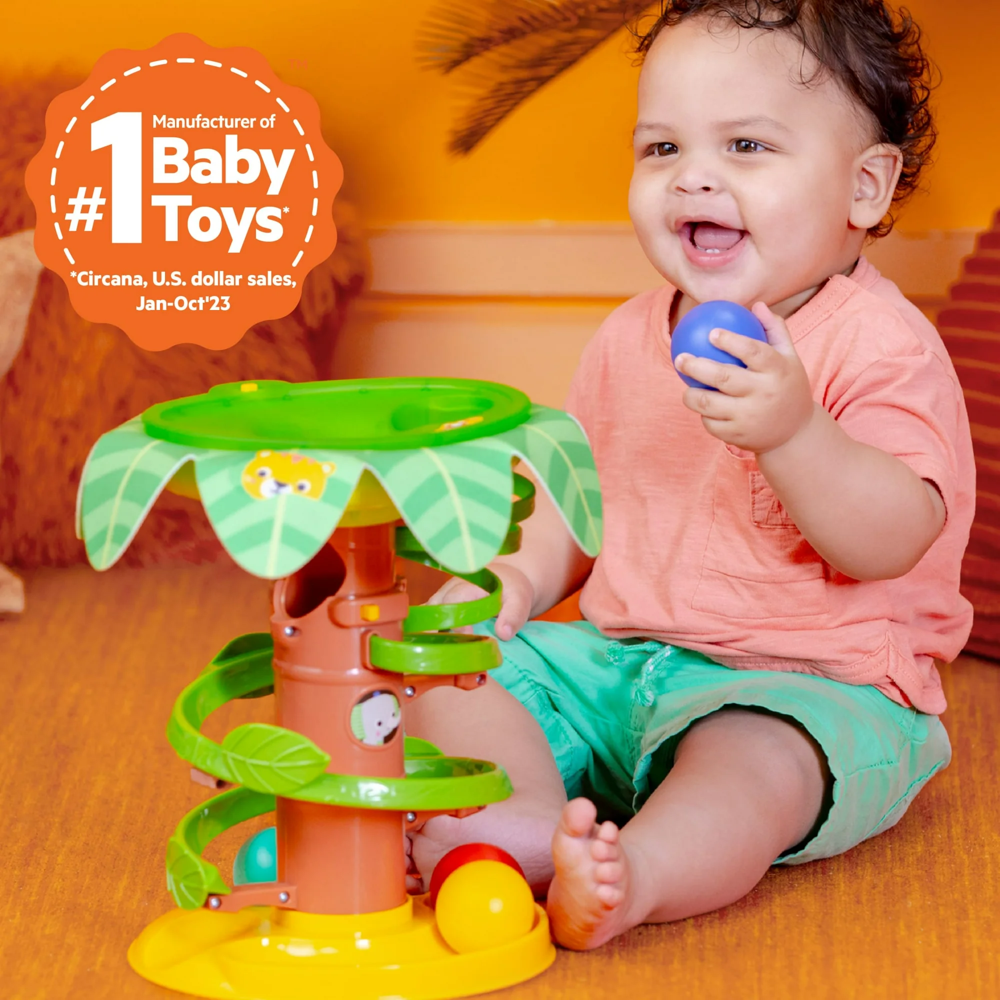 Bright Starts Tropical Twirl Ball Play Toy - Image 6