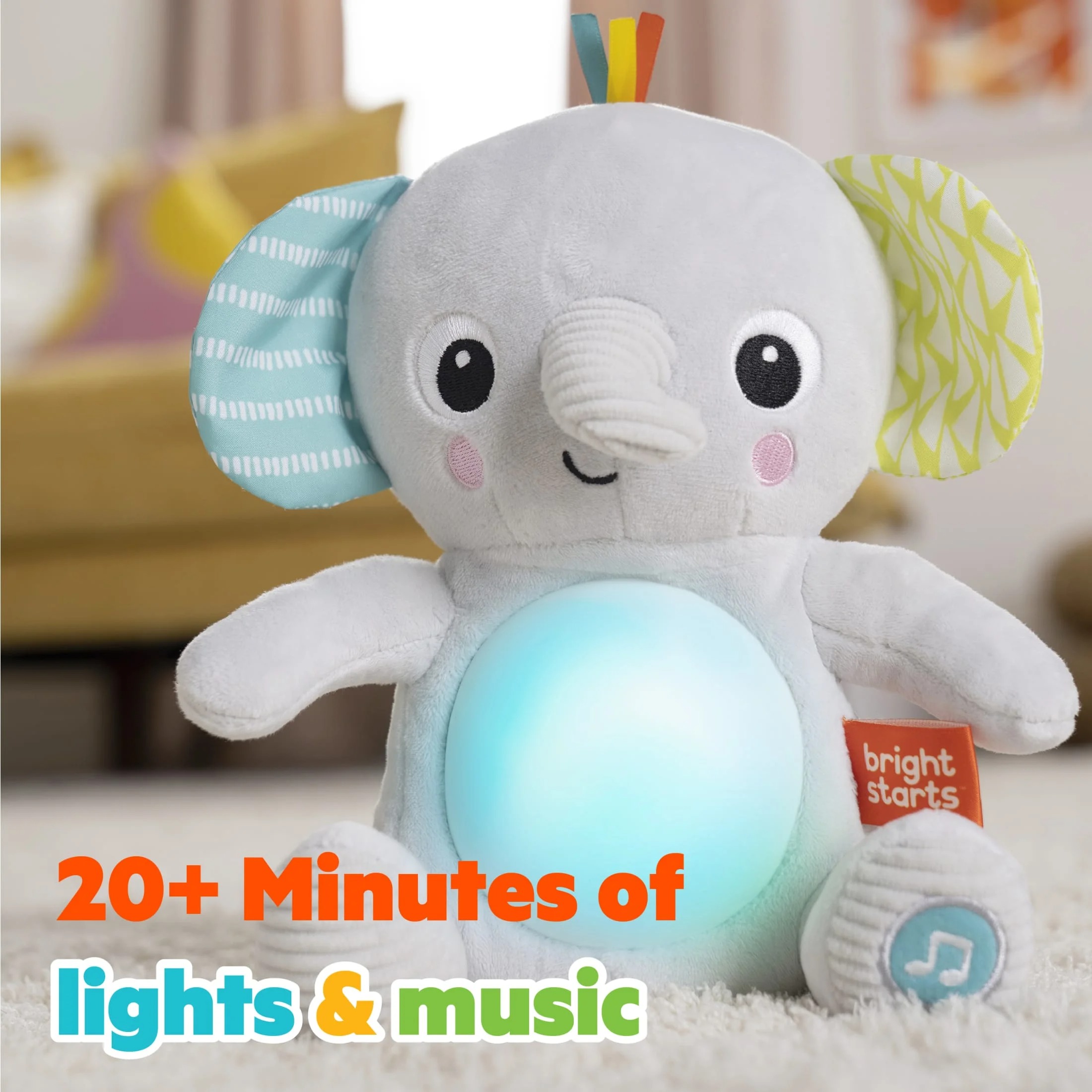 Bright Starts Hug-a-Bye Baby Elephant Stuffed Animal - Image 3