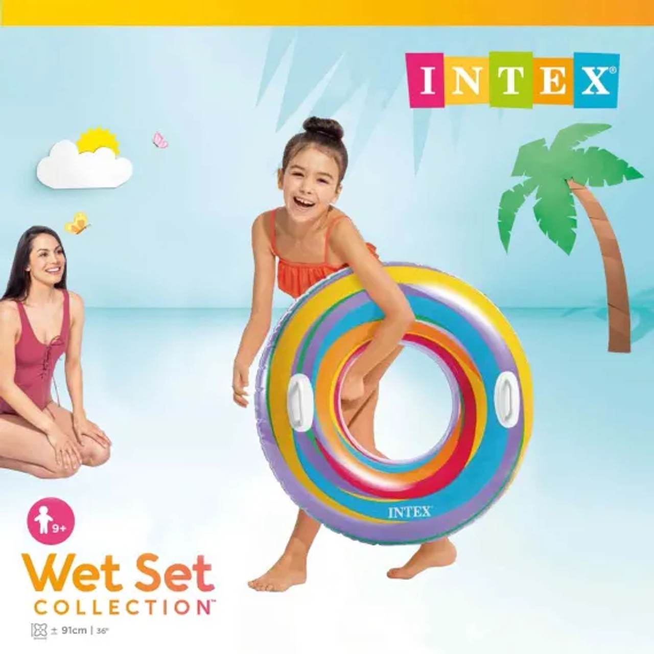 Intex Swirly Whirly Swim Ring 91cm