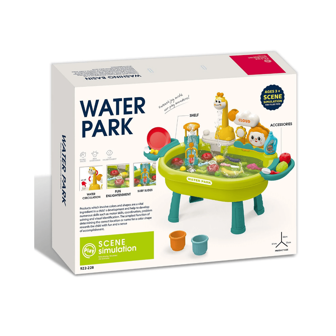 Kids Water Table & Play Sink with Electric Running Water Faucet