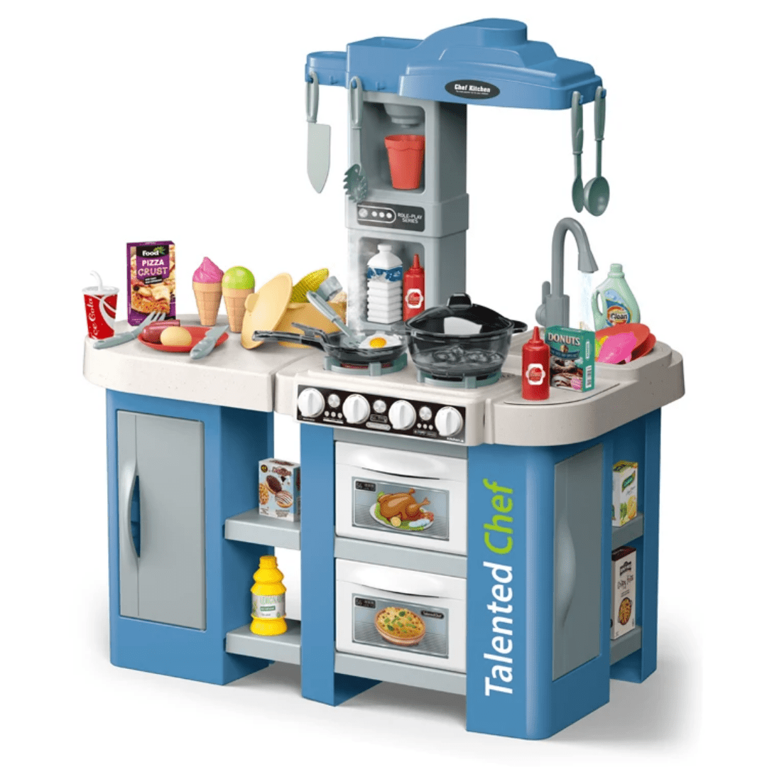 Talented Chef Kids Kitchen Play Set - 67 Pieces with Realistic Lights, Sound & Running Water