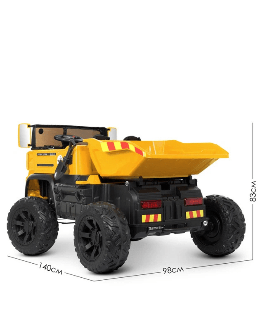 Premium 12V Kids Ride-On Monster Dump Truck-Rubber Wheels -Leather Seat & Auto-Tipper-(ages 3-9) - Image 7