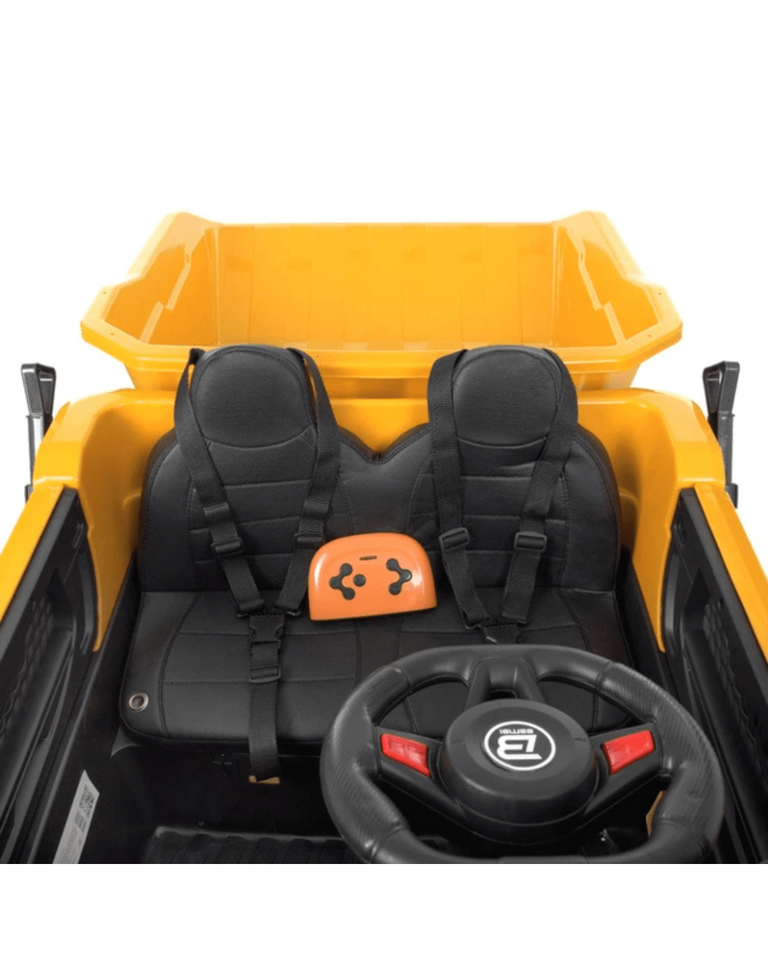 Premium 12V Kids Ride-On Monster Dump Truck-Rubber Wheels -Leather Seat & Auto-Tipper-(ages 3-9) - Image 11