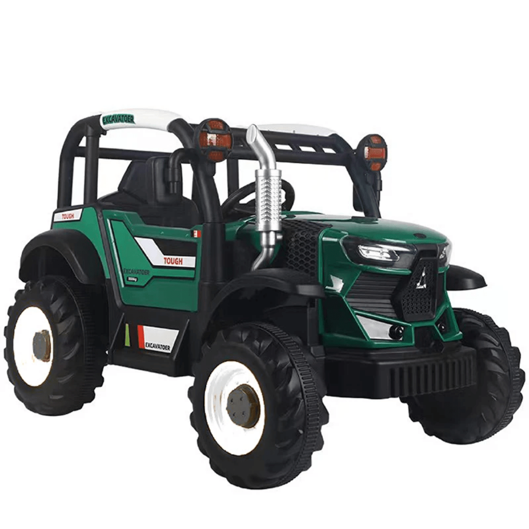 12V Premium Kids Ride-On Tractor – Leather Seat & Rubber EVA Wheels-(ages 3-7)