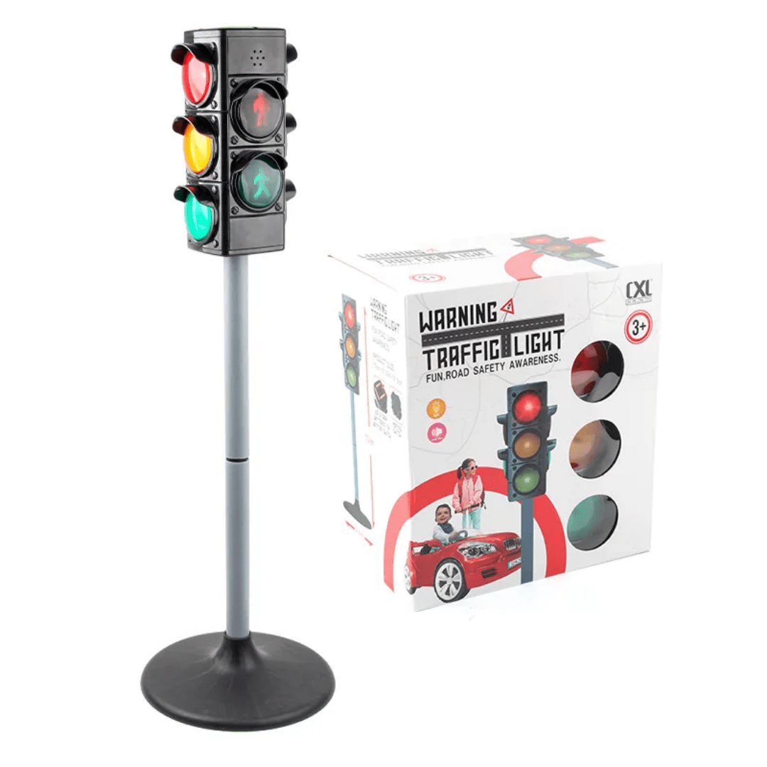 Interactive Kids Traffic Light Toy with Sound and LED Lights - 70cm
