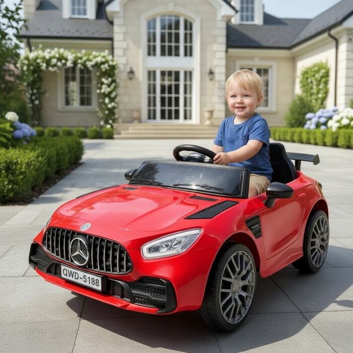 GTR Racer 12V Kids Electric Ride-On Car with Rubber EVA Wheels-Ages(2-5)