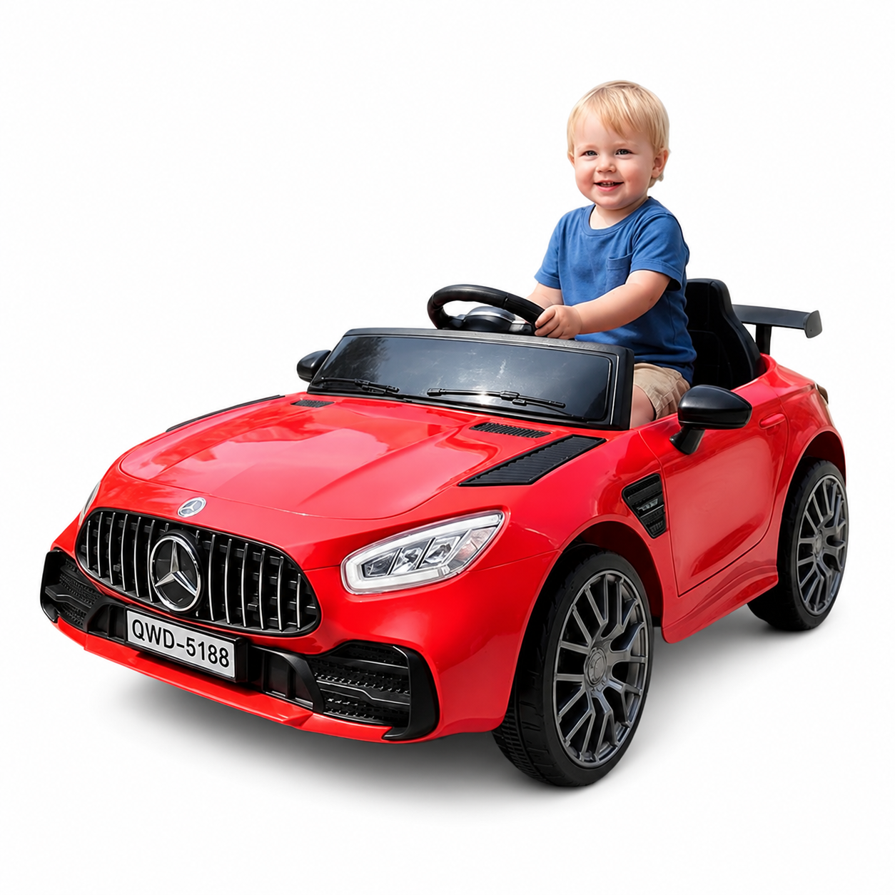 GTR Racer 12V Kids Electric Ride-On Car with Rubber EVA Wheels-Ages(2-5)