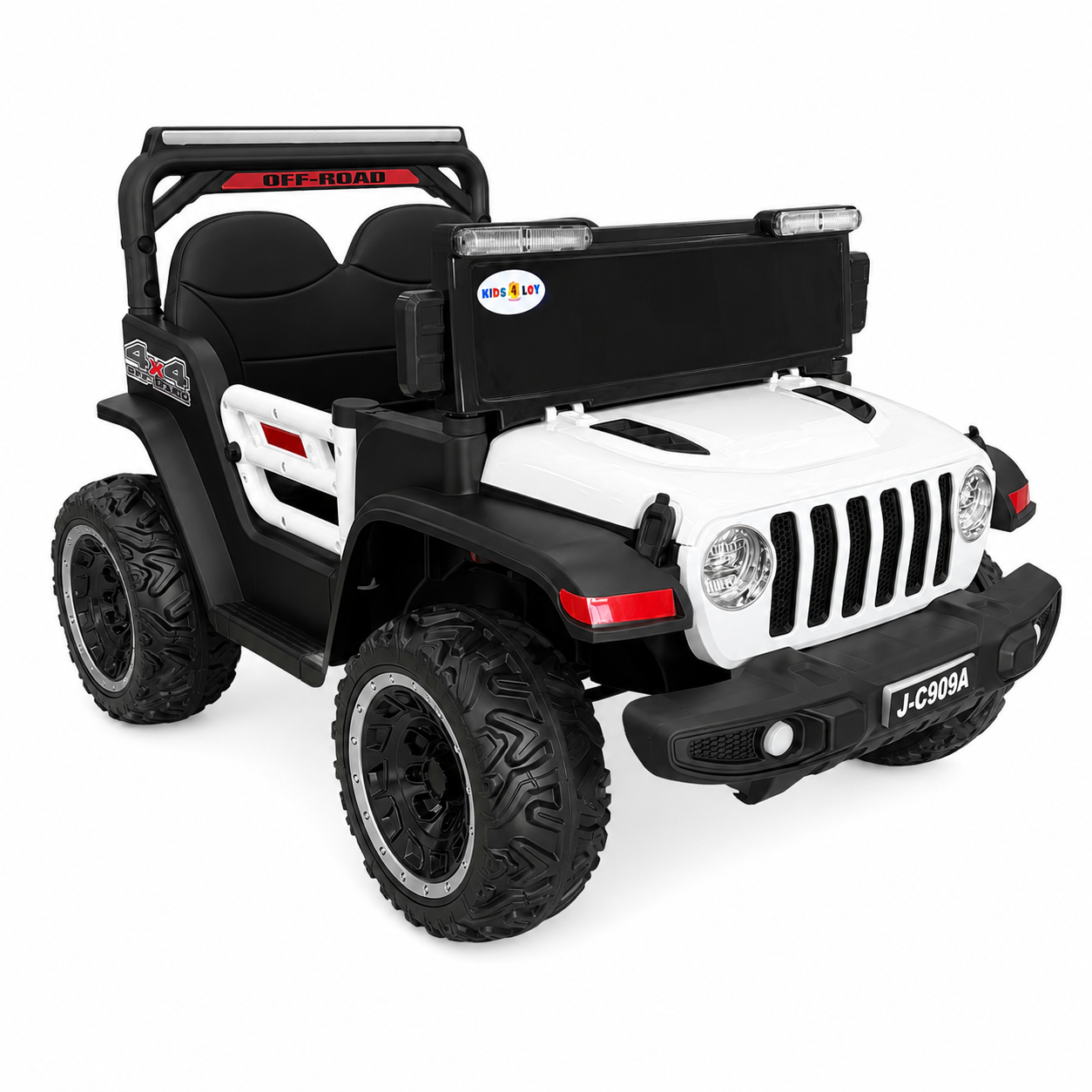 Premium Kids Off-Road Mini Adventure Jeep (12V) – Leather Seats & EVA Wheels-12v (ages 1-4) - Image 6