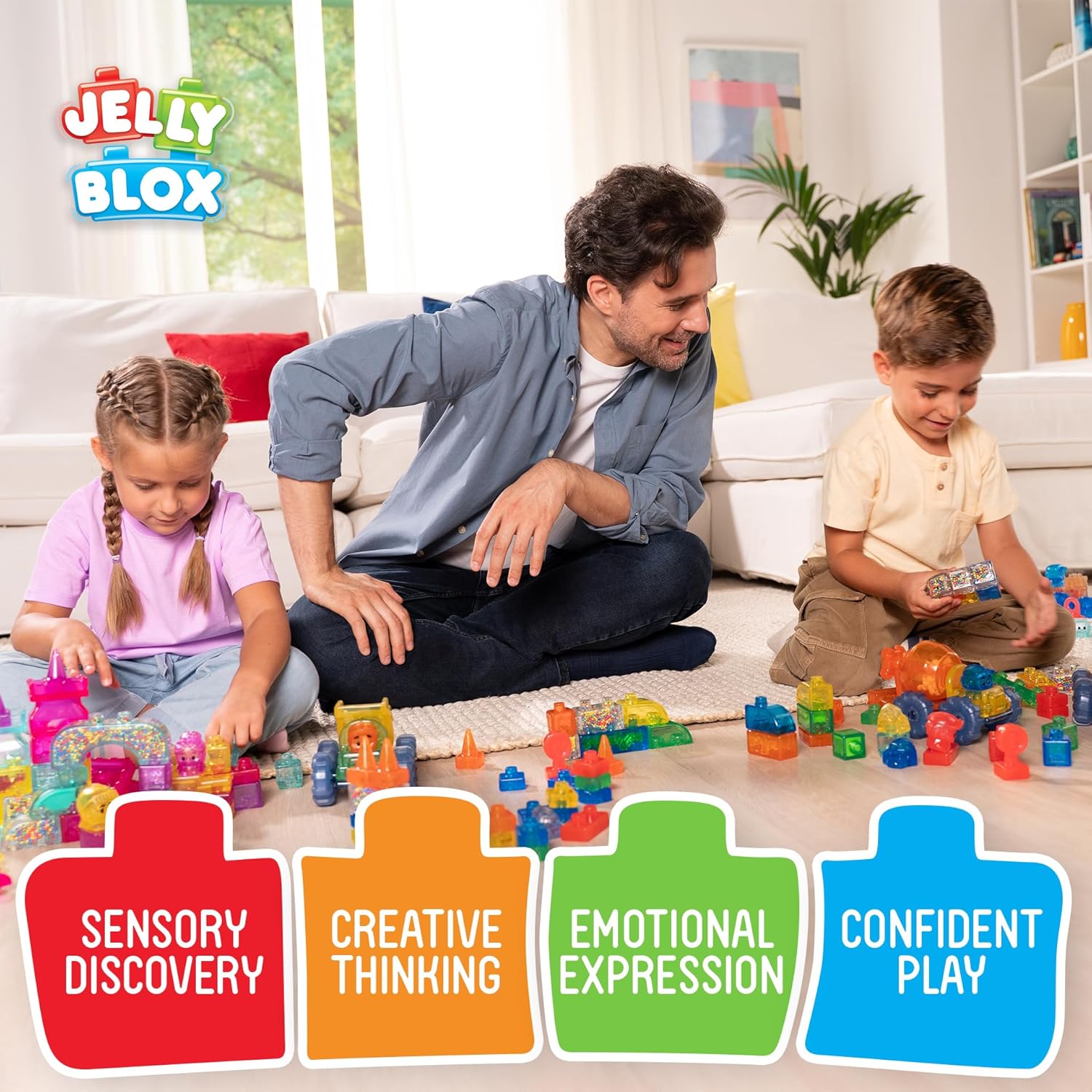 Jelly Blox Stash & Stack 2-in-1 Storage Case - 30-Piece - Image 8