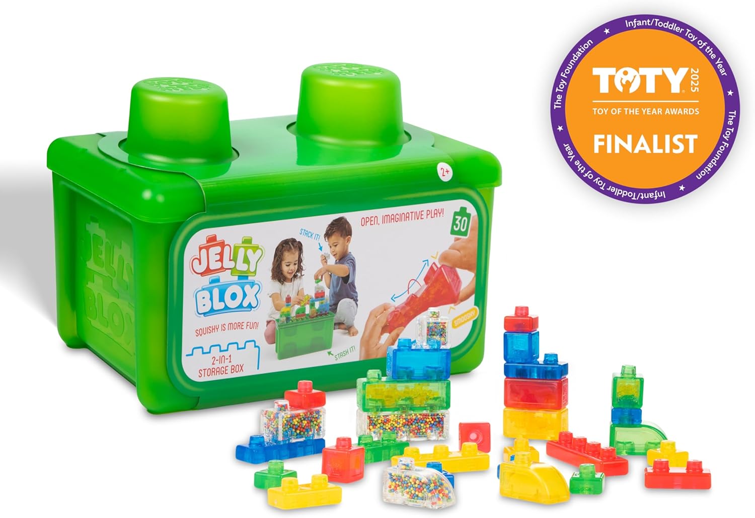 Jelly Blox Stash & Stack 2-in-1 Storage Case - 30-Piece - Image 3