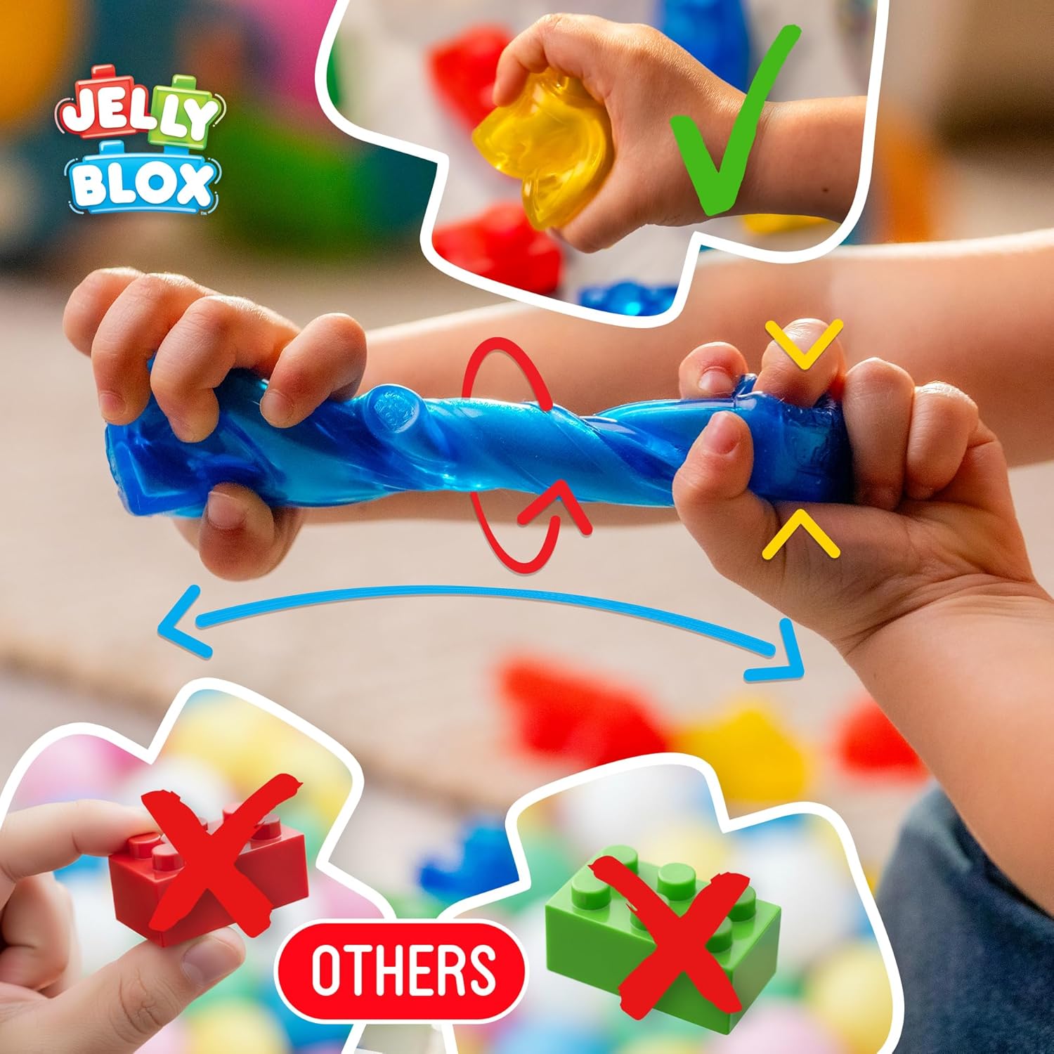 Jelly Blox Stash & Stack 2-in-1 Storage Case - 30-Piece - Image 7