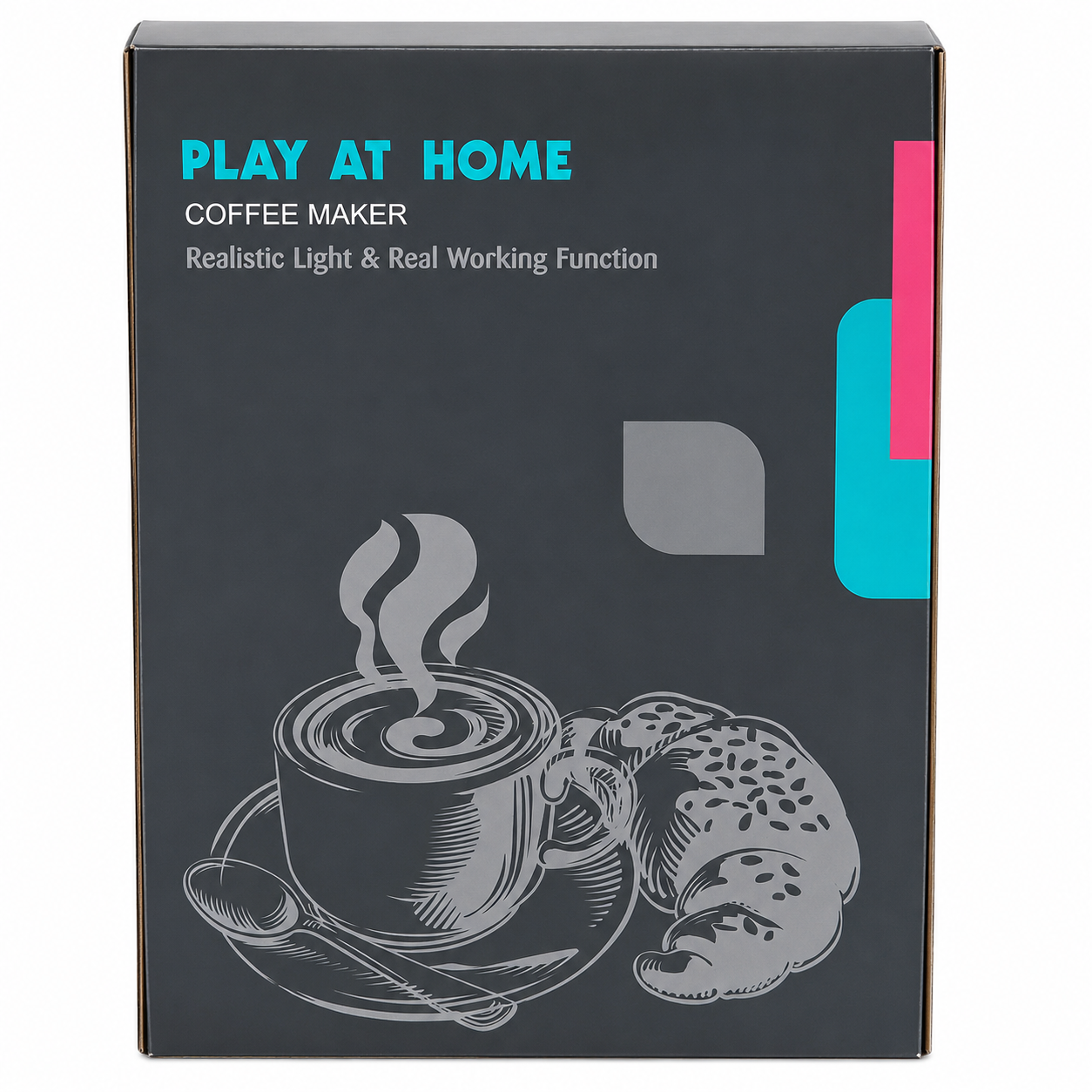 Moncha Kids Large Coffee Machine Playset with Real Functions - Image 4