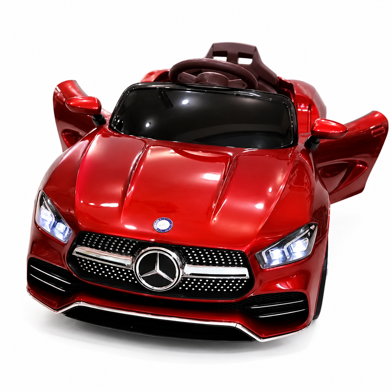 Merc Style Luxury Sport Car -12v -(Ages 2-5)- Padded Leather Seats - Image 4