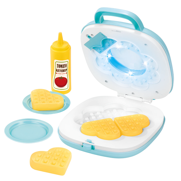 Light-Up Waffle Maker Playset with Interactive Sound & Accessories