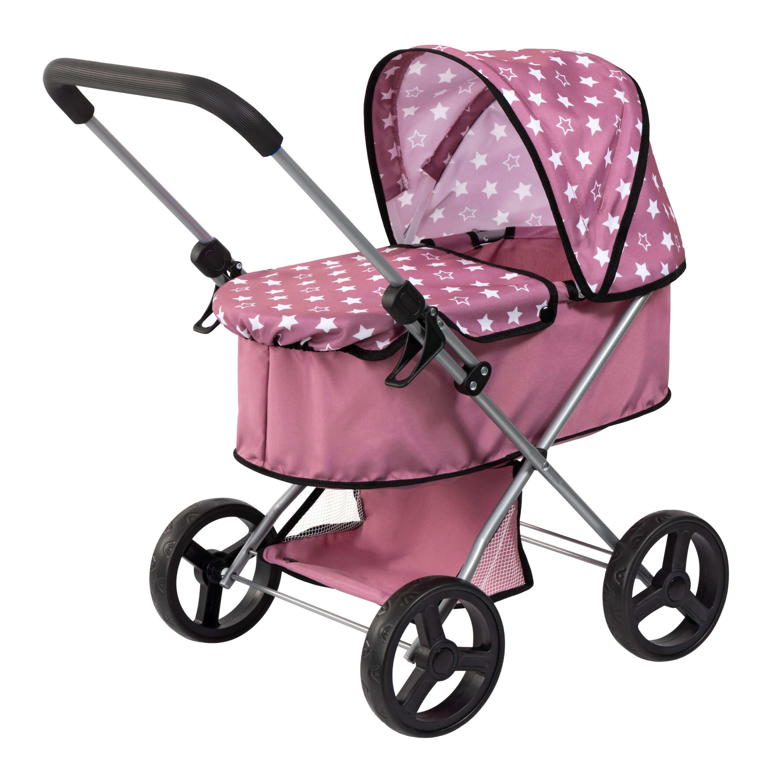 GO Dolls Pram (Pink/White Stars) - 59cm Tall