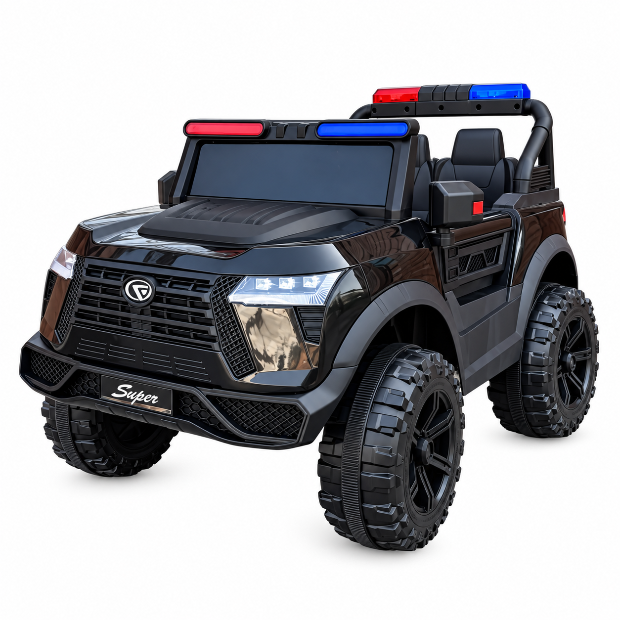 12V Kids Electric Police Lexus with Working Siren & Patrol Lights (Ages 1- 6) - Image 3