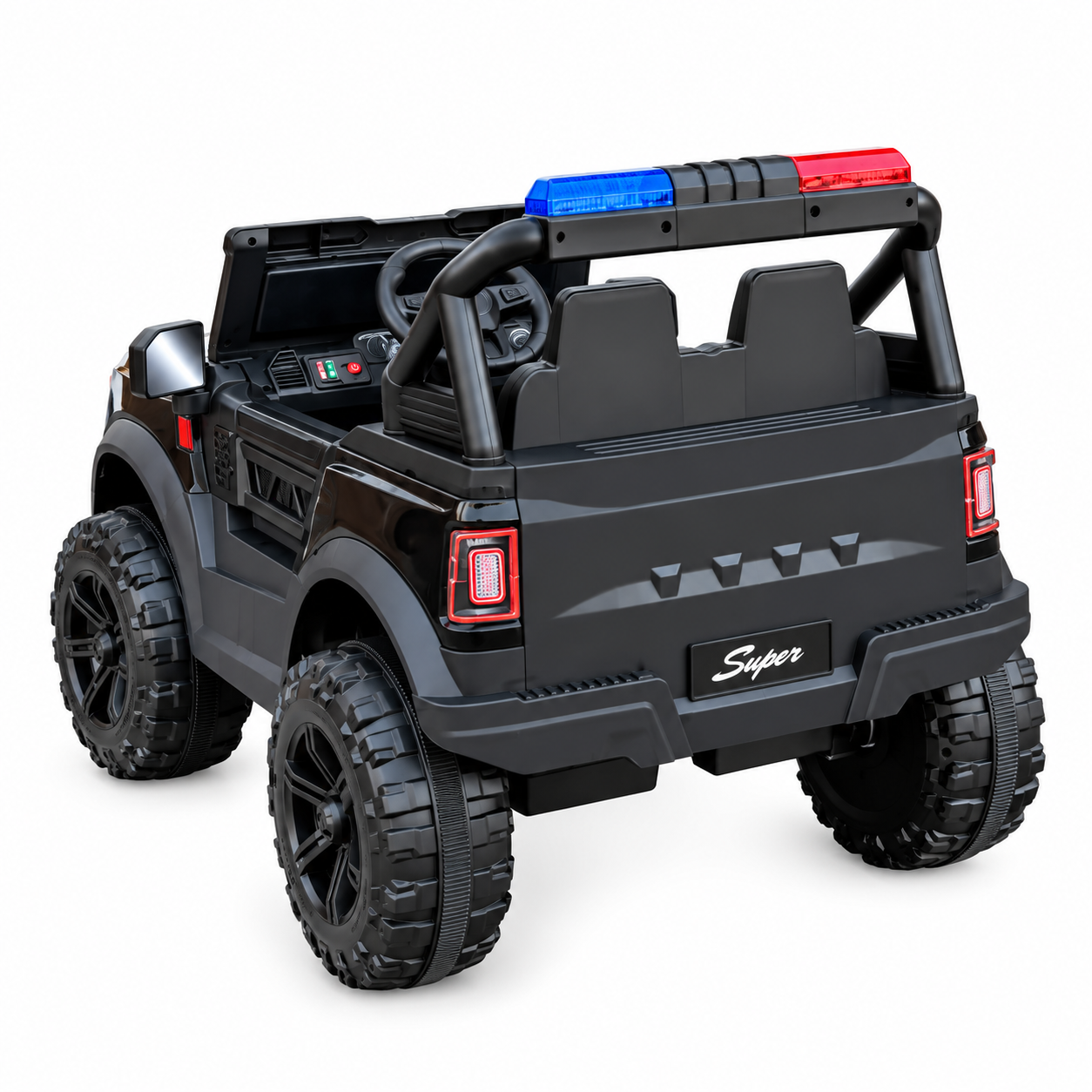 12V Kids Electric Police Lexus with Working Siren & Patrol Lights (Ages 1- 6) - Image 5