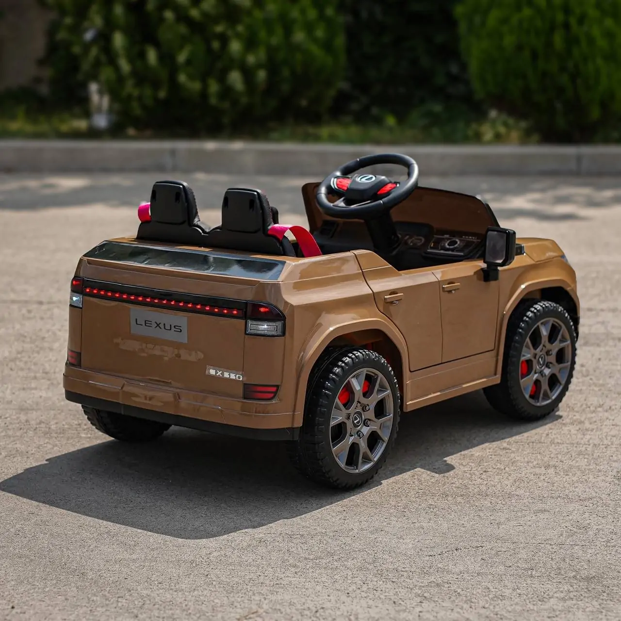 Licensed Lexus GX550 Overtrail Kids Ride-On SUV With Rubber Wheels And Leather Seats - 6v (Ages 1-4) - Image 3