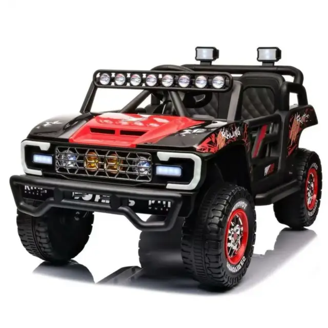 Off-Road Racing Kids Ride-On Buggy With Rubber Wheels and Leather Seat - 12v (ages 2-6)