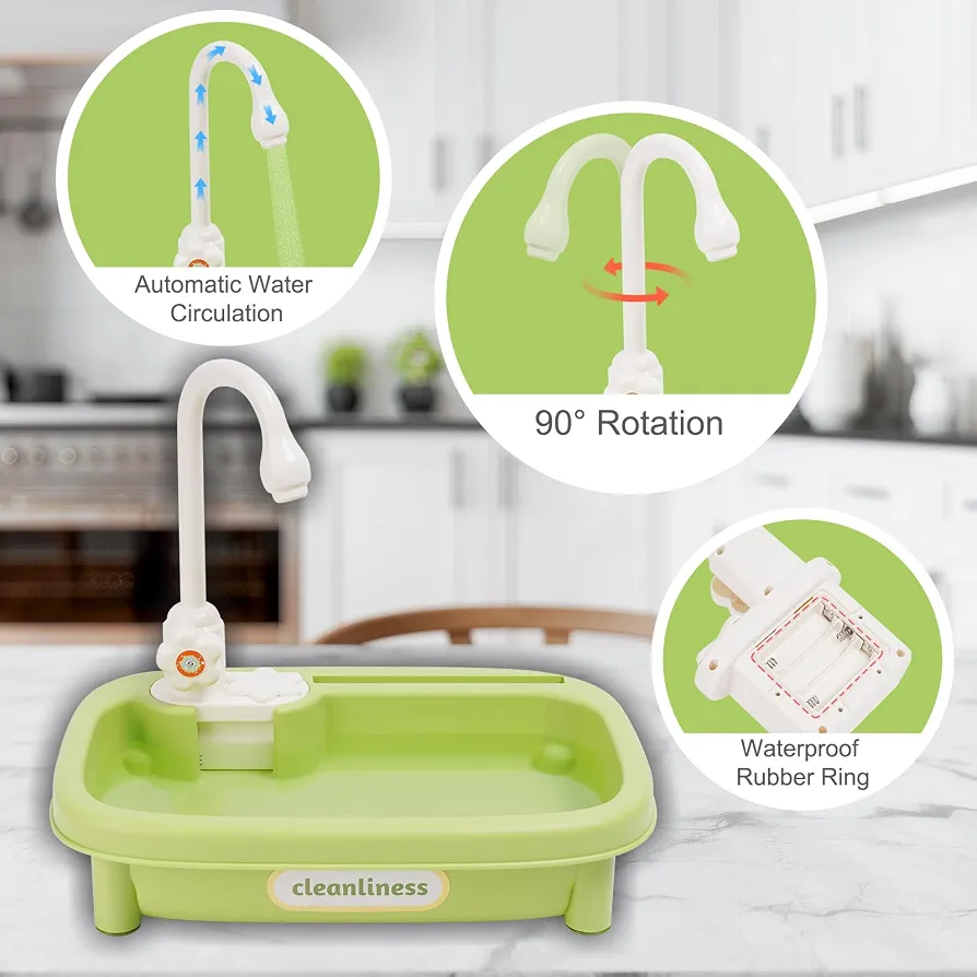Fun Kitchen Sink Playset with Accessories - Image 5
