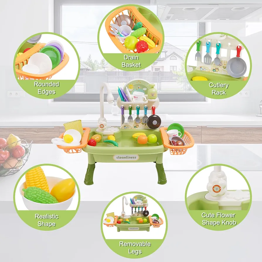 Fun Kitchen Sink Playset with Accessories - Image 6