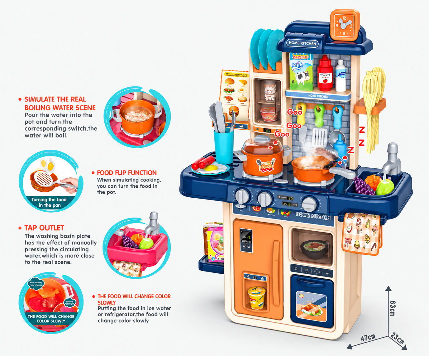 Home Kitchen 42pce Playset with Lights & Sounds - Image 4
